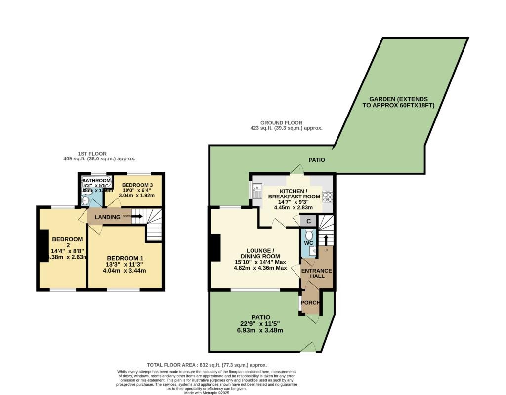 Floorplans For Crescent Way,  London, N12