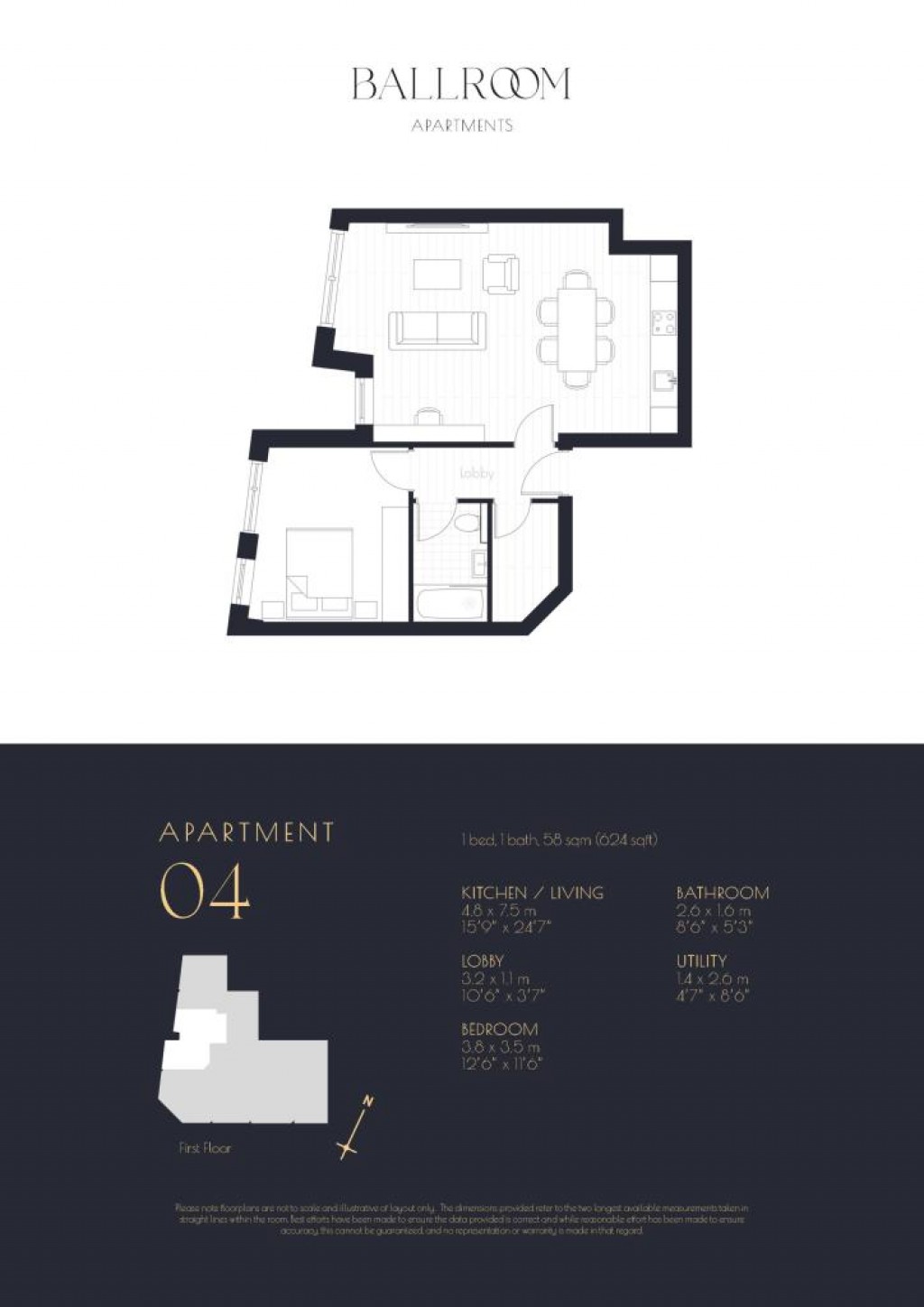 Floorplans For Ballroom Apartments 91-93 Victoria Street,  St. Albans, AL1