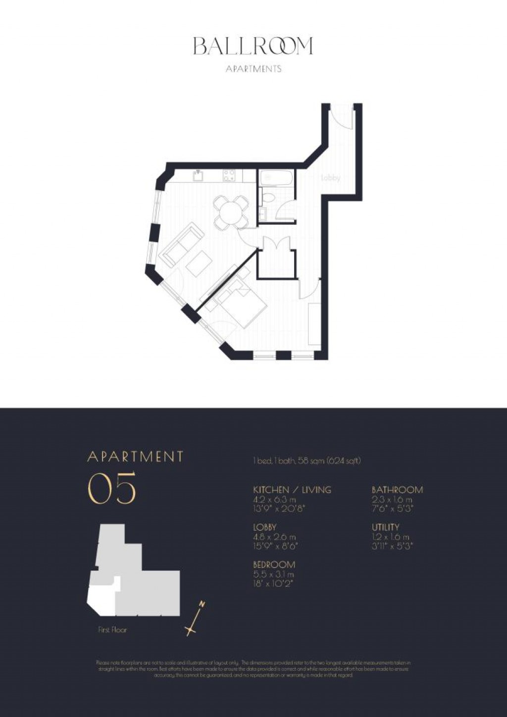 Floorplans For Ballroom Apartments Upper Lattimore Road,  St. Albans, AL1