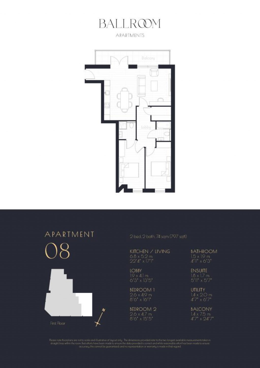 Floorplans For Ballroom Apartments 91-93 Victoria Street,  St. Albans, AL1