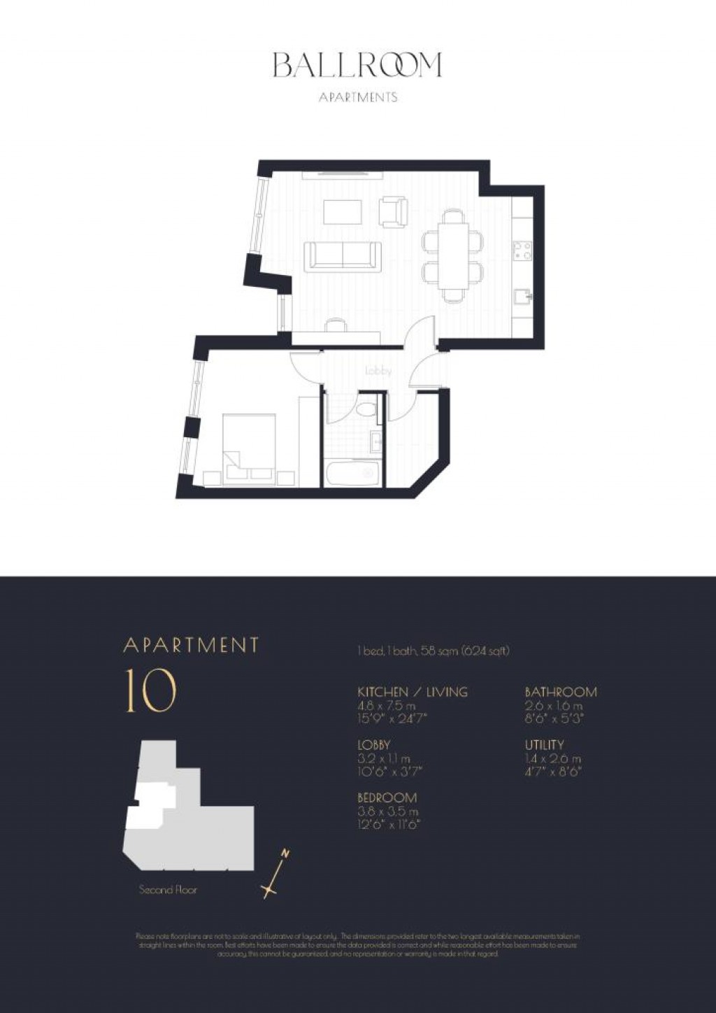 Floorplans For Ballroom Apartments 91-93 Victoria Street,  St. Albans, AL1