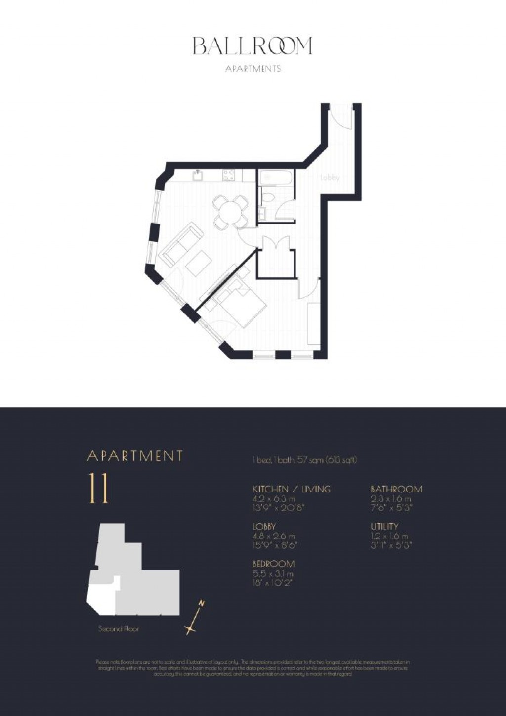 Floorplans For Ballroom Apartments Victoria Street,  St. Albans, AL1